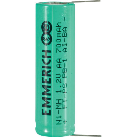 Emmerich NiMH AA Size Cell, Tagged, Rechargeable, 1.2VV, 700mAh