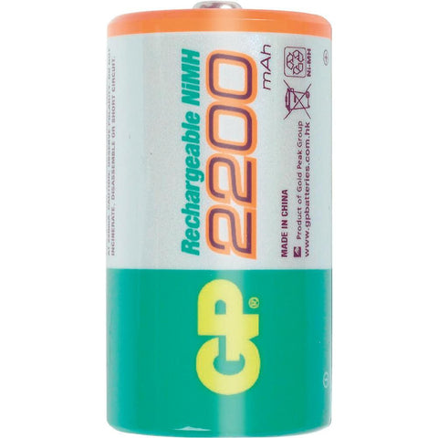 GP Batteries Rechargeable C Size Battery x1 NiMH 2200 mAh 1.2 V
