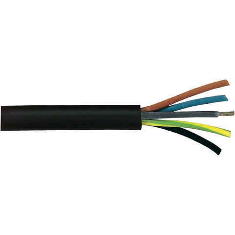 , H07RN-F Cable, 5 x 2.5 mm mm², Black Sheath