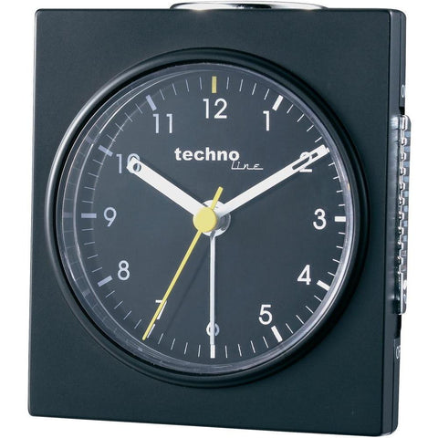 Techno Line - Black (matte) Quartz Alarm Clock