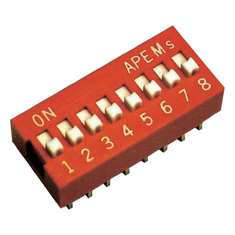 Piano DIP-switch eight-pole