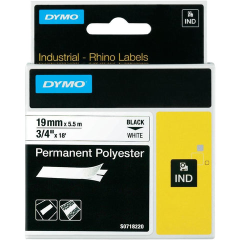 Polyester tape, 19mm, permanent, white