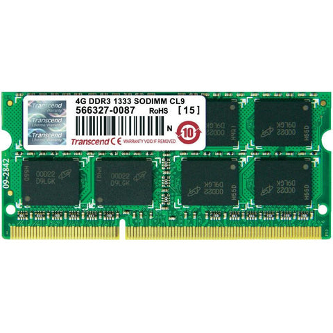 Transcend Laptop RAM 4 GB () DDR3-RAM 1333 MHz 9-9-9-24 204-pin