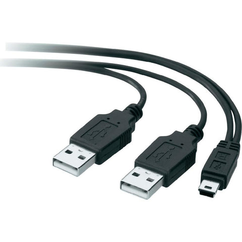 Belkin Pro USB 2.0 Y-connection cable A/mini-B 0.5m black Black