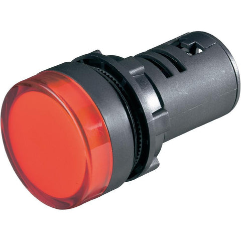 Flash LED Pilot Light 22 mm with audio warning tone Red Operati