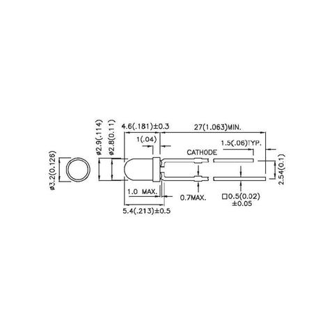 LED Super-Bright Kingbright L-934SURC-E Red 50 ° Housing type 3