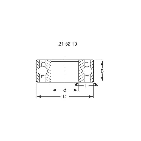 RADIAL-CHROMSTEEL-BALL BEARING 10X19X7