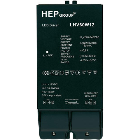 Decorative Lighting LED driver 60 W, 12 V LHV60W12 Black