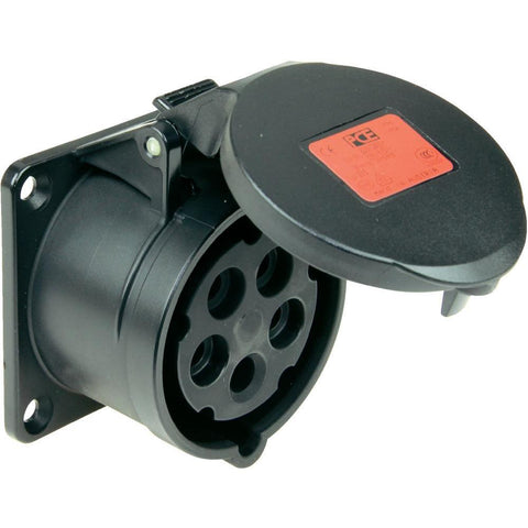 PCE CEE attachment socket Twist 16 A Black IP44