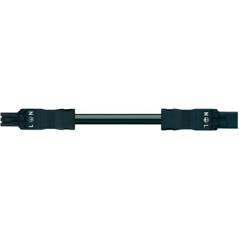 WINSTA ® MINI pre-assembled cables, connector - plug Black WAGO