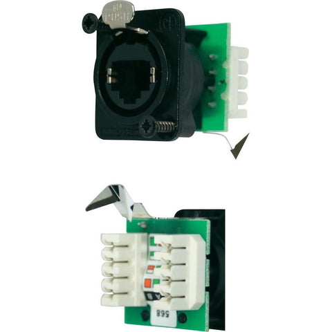 Neutrik NE8FDV-YK-B, Pin RJ45 Socket, Cable Mount Black