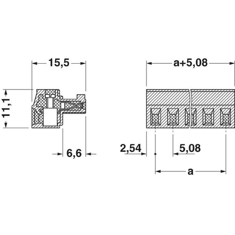 Phoenix Contact 1836082 3-Way PCB Screw Connector 5,08mmmm 8AA